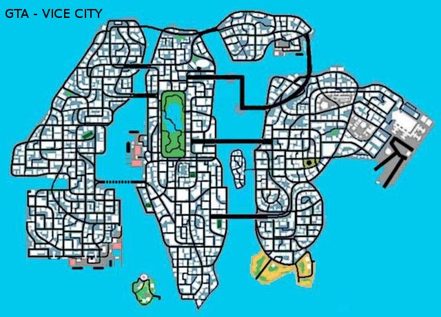 Карта GTA San Andreas с отмеченными локациями